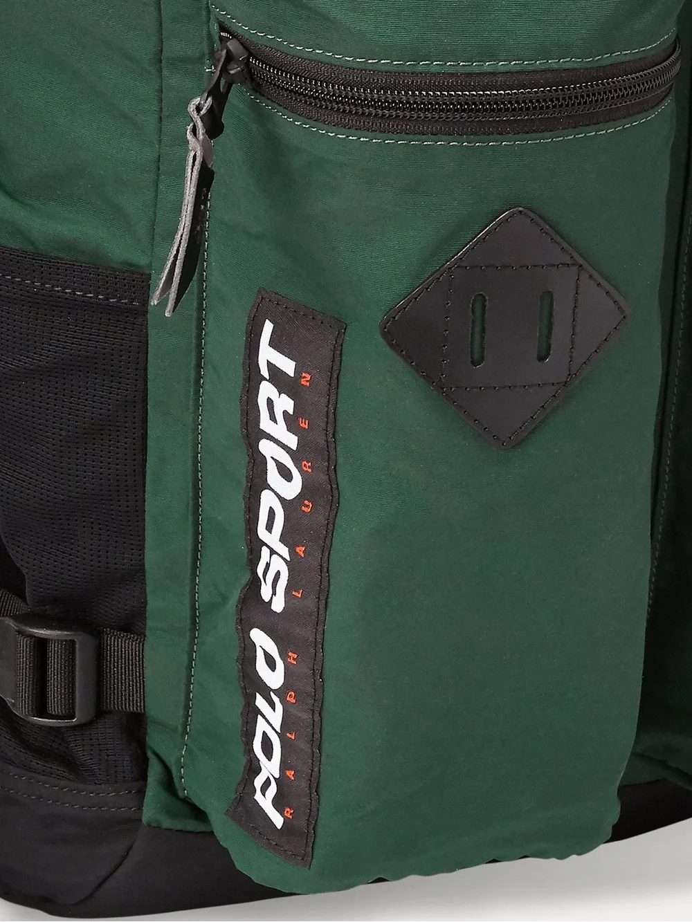 Polo by Ralph Lauren Green Nylon Dual-Pocket Roll-Top Backpack